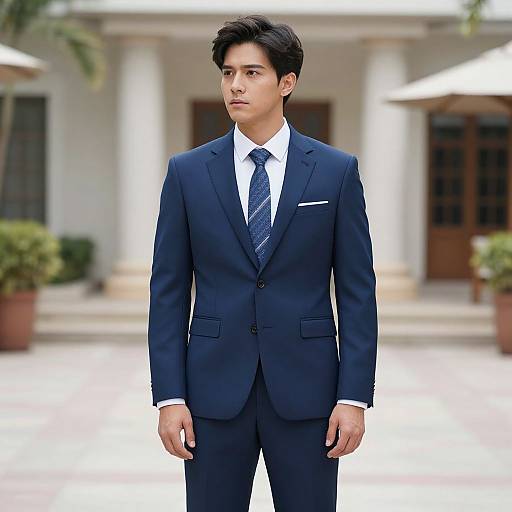 Man in Miraculous Blue Suit