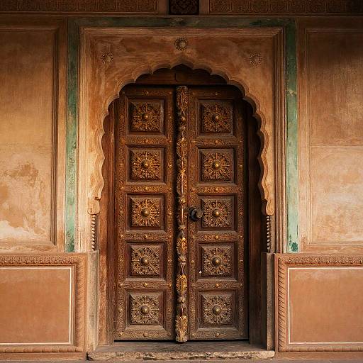 Majestic Ornate Indian Wooden Door