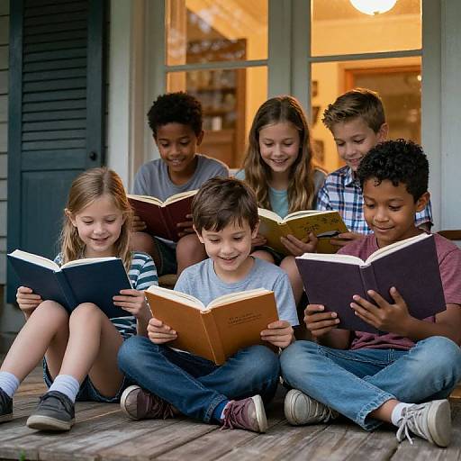 Diverse Kids Reading Together