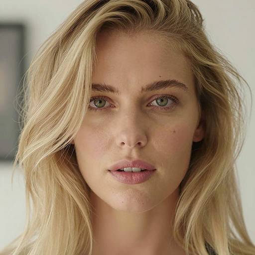 Close-Up Portrait of Blonde Woman