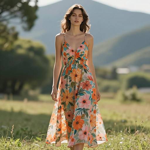 Summer Birthday Dress in Serene Setting