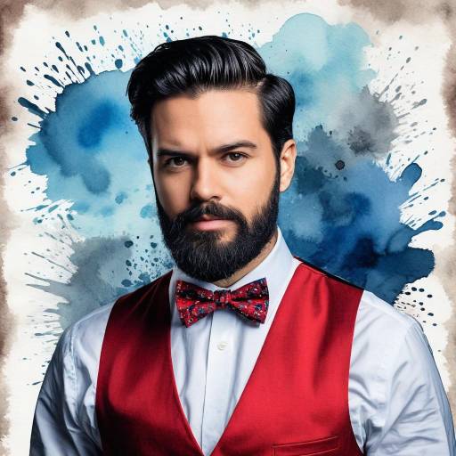 Confident Man in Comic Style Portrait