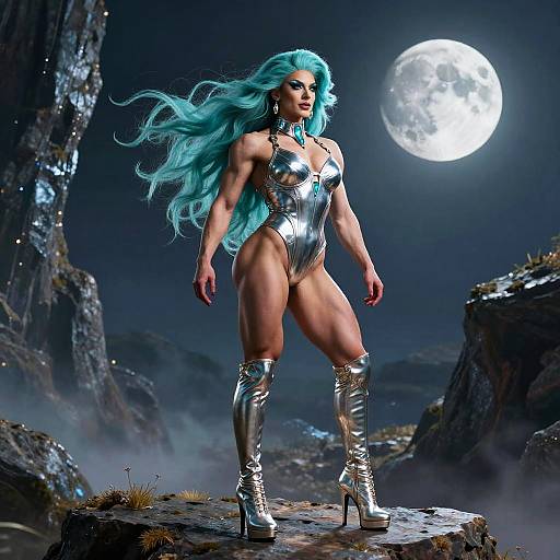 Hyper-Realistic Finnish Drag Queen Bodybuilder