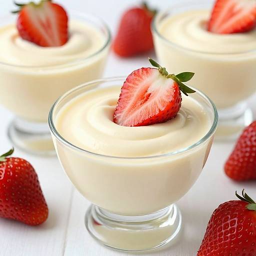 White Chocolate Mousse with Strawberries
