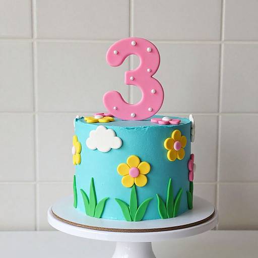 Vibrant Toddler Girl's Birthday Cake