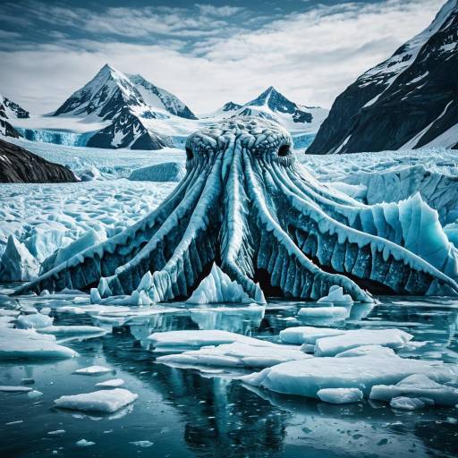 Ice Kraken Sculpture in Glacier Lagoon