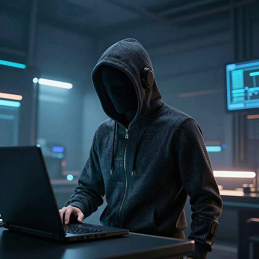 Quantum Hacker in Futuristic Realm