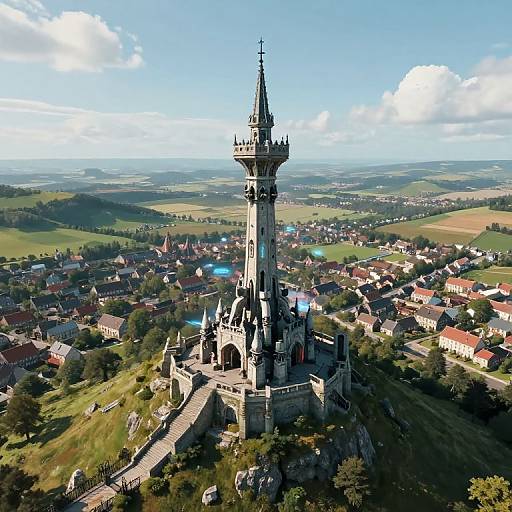 Aerial View of Wizard's Robotics Tower