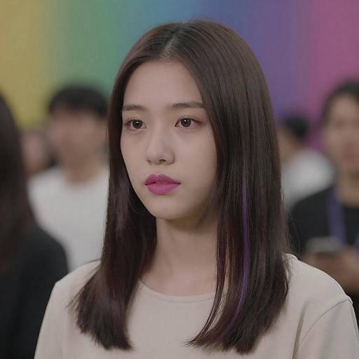 Portrait of a Young Woman with Highlights