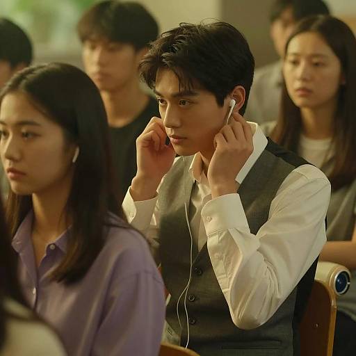 Intimate Moment in a Crowded Room