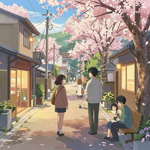 Serene Anime Slice-of-Life Scene