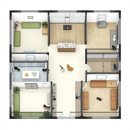 Detailed Animal Shelter Floor Plan