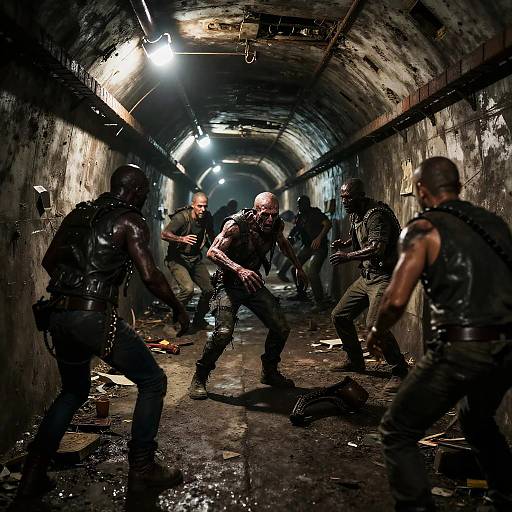 Metro 2033 Mutants Attacking Survivors