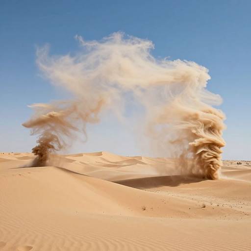 Surreal Dust Arch Over Sand Dunes