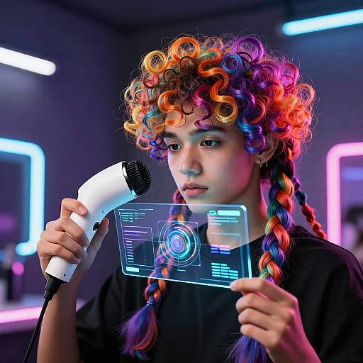 AI Hair Style Changer Cyberpunk