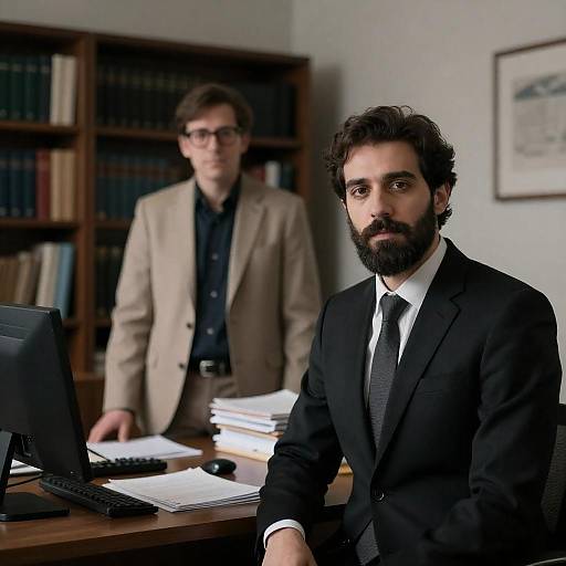 Two Businessmen in Office