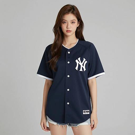 Casual Fashion: Young Woman in Jersey