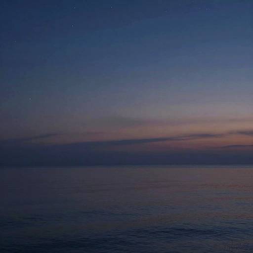 Tranquil Starlit Ocean Horizon