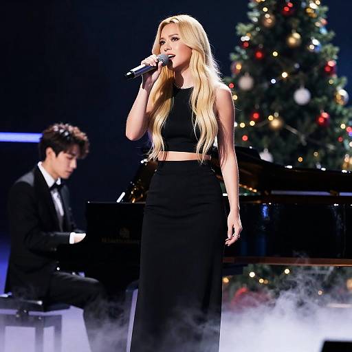 Dynamic Duo: Singer and Pianist on Stage