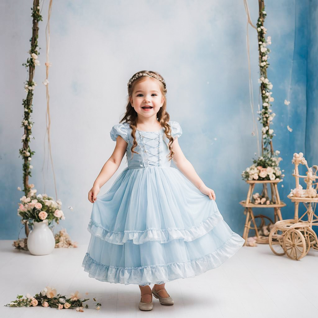 Whimsical Cinderella-Themed Child Photoshoot