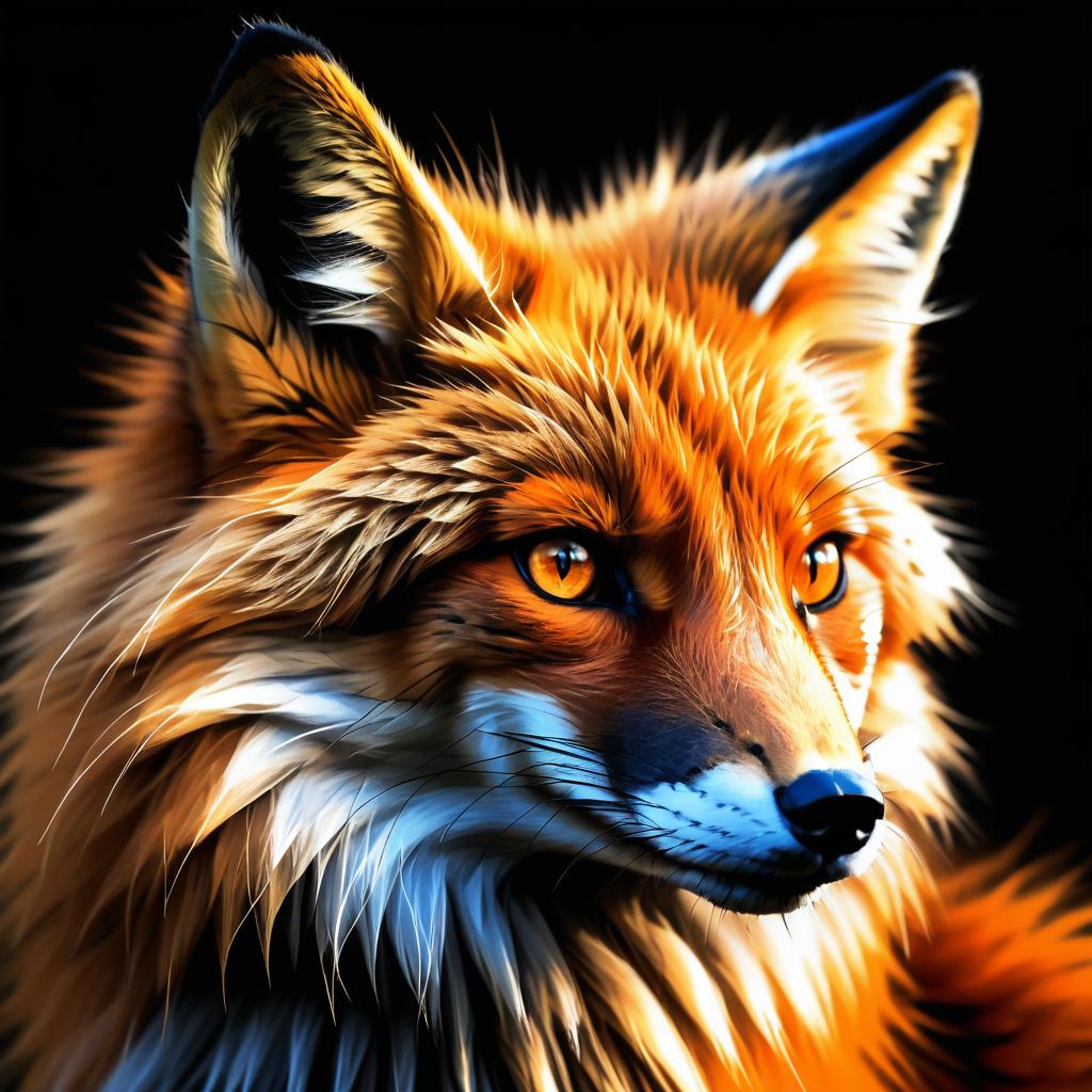 Majestic Digital Portrait of a Fox