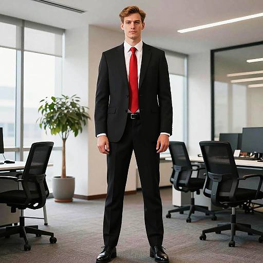 Confident Man in Modern Office