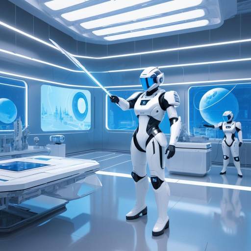 Futuristic Cyborgs in Advanced Laboratory