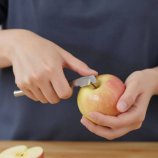 Woman Peeling an Apple