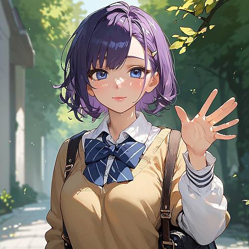 Hitagi Senjougahara Casual School Portrait