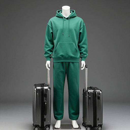 Mannequin in Green Hoodie and Pants