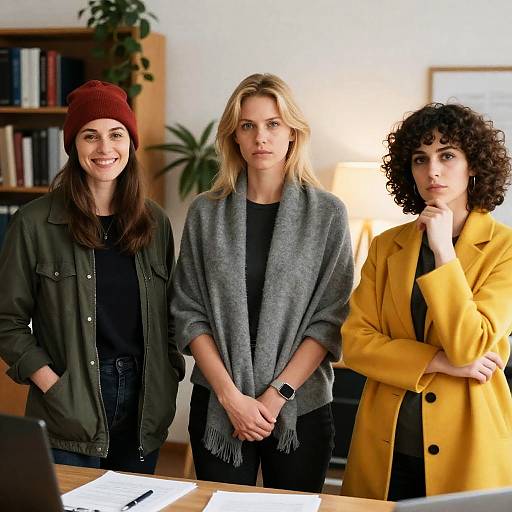 Casual Office Portrait of Three Women