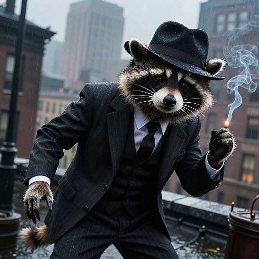 Noir Raccoon Pepe Safecracker