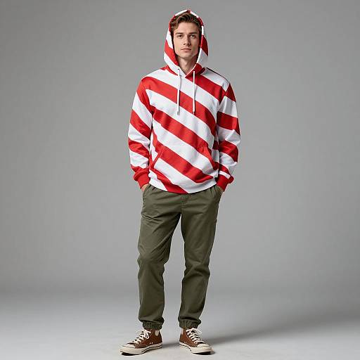 Candy Cane Suit Man Costume Portrait