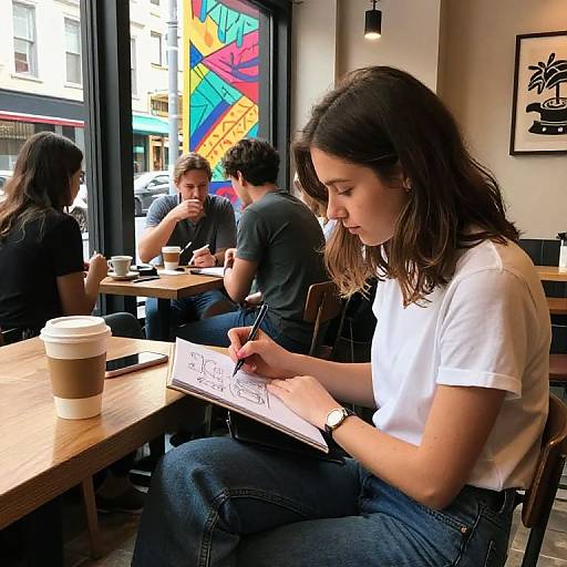 Casual Urban Cafe Art Moment