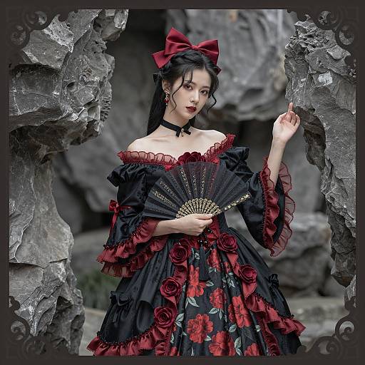 Victorian Elegance: Asian Beauty in Nature