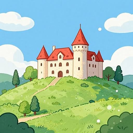 Whimsical Château on Lush Hill