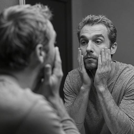 Contemplative Reflection in Black and White