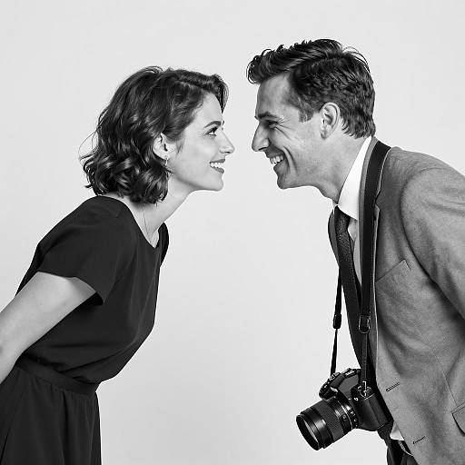 Intimate Black and White Portrait of Couple