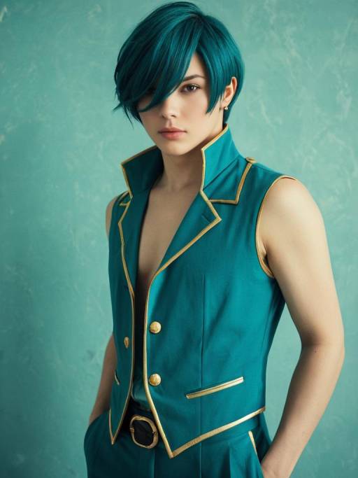 Realistic Man in Narciso Anasui Cosplay