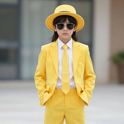 Yellow Pimp Suit with Sunglasses