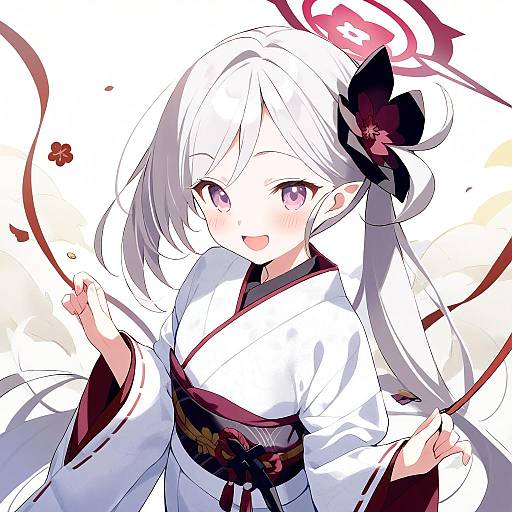 Illustration of Mutsuki (new year) (blue archive), blue archive in the style of Suimya