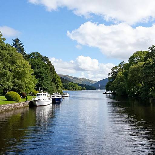 Serene Caledonian Canal at Fort Augustus