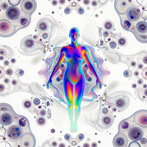 Psychedelic 3D Microscopic Diorama