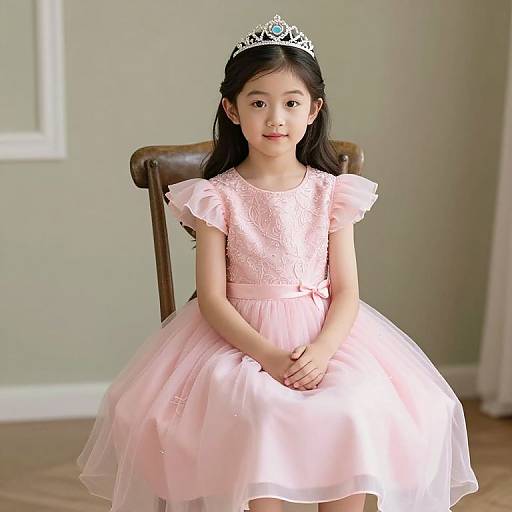 Pink Princess First Communion Dress