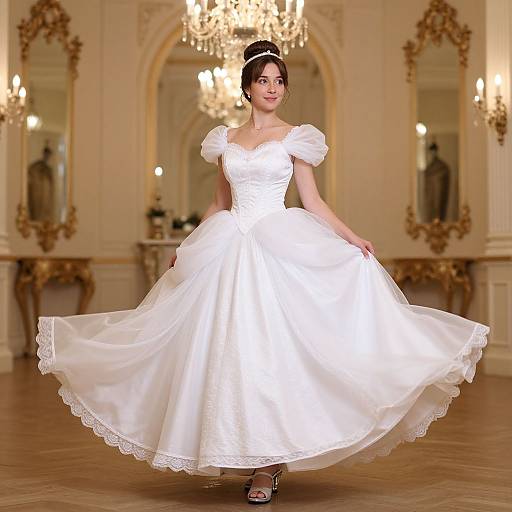 Realistic Cinderella Portrait in Ballroom