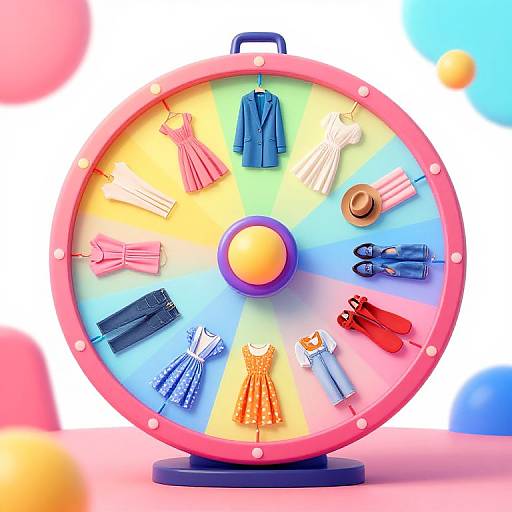 Vibrant Fashion Clothes Randomizer Wheel