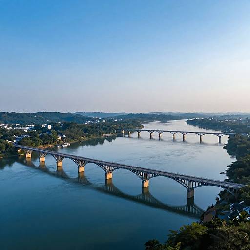 Serene Infinite Bridge Cascades