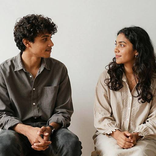 Cross-cultural friends engaged in calm conversation