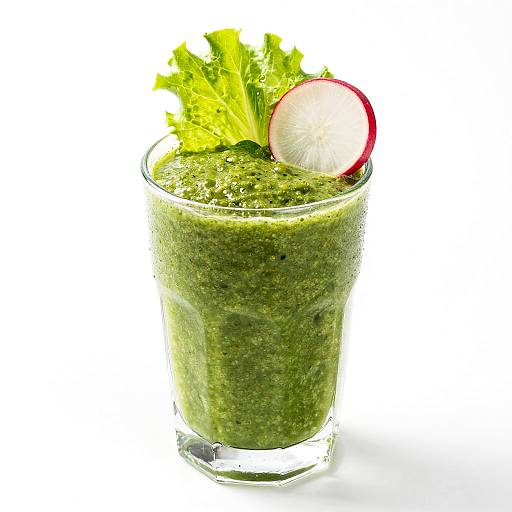 Vibrant Green Smoothie with Radish