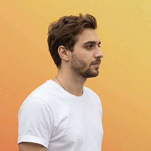 Profile Portrait of Focused Man